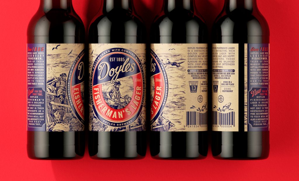 Doyles Lager Beer Packaging Design Sydney