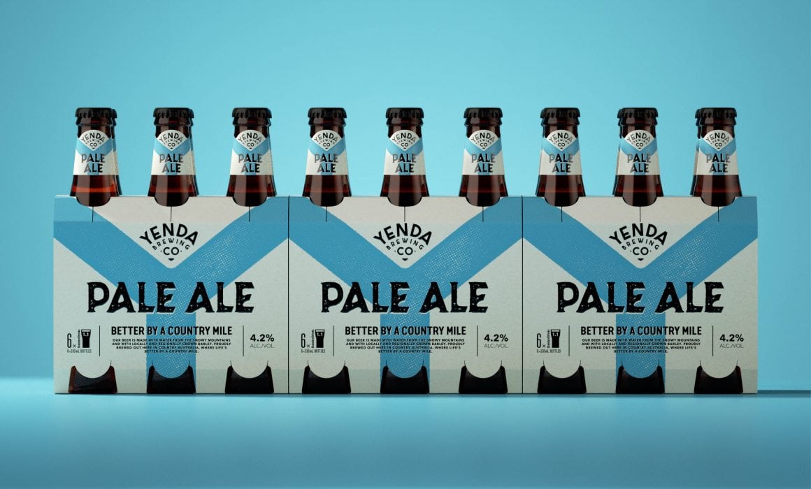 Yenda Brewing Co. Pale Ale Beer Six Pack Wrap Design