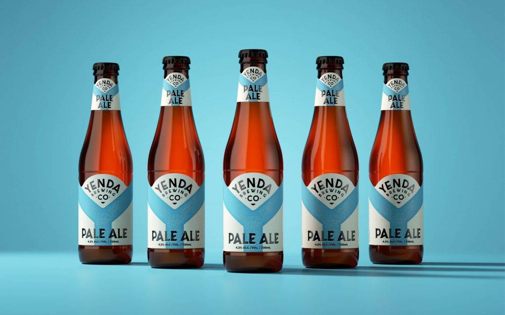 Yenda Brewing Co. Pale Ale Beer Packaging Label Design