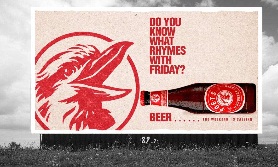 Brand ad concept for POETS Country Lager.